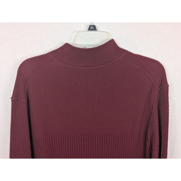 Tommy Bahama Tobago Bay Quarter Zip Sweater Maroon Men's Size Medium - Picture 10 of 12